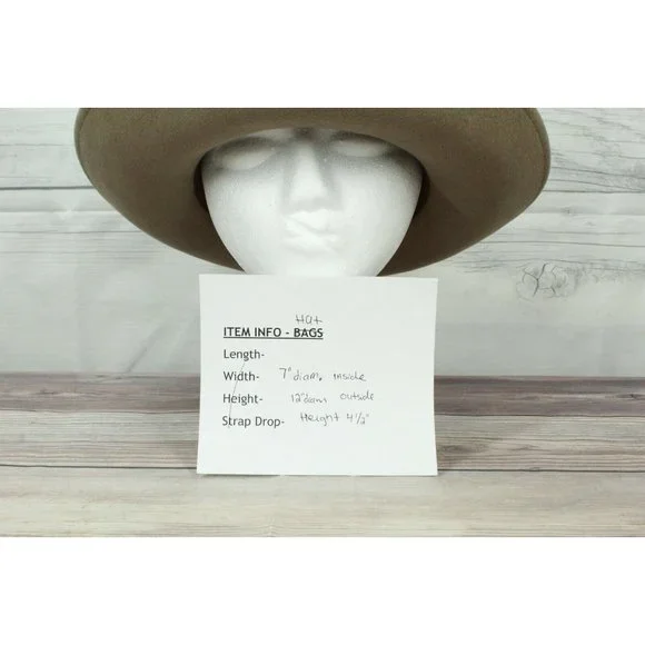 Seala Tan Brown Wool Felt Wide Brim Fedora Hat Italy Made - Picture 10 of 10